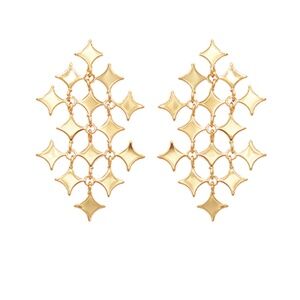 Geo Sparkles Chandelier Earrings